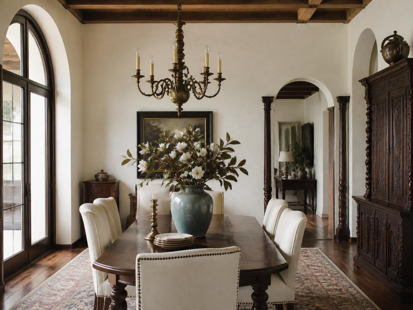Elegant Dining — Timeless elegance with natural light and textures